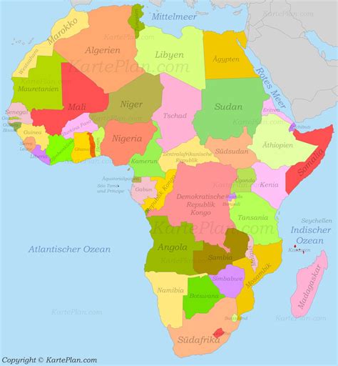 Afrika Politische Karte Deutschlandkarte