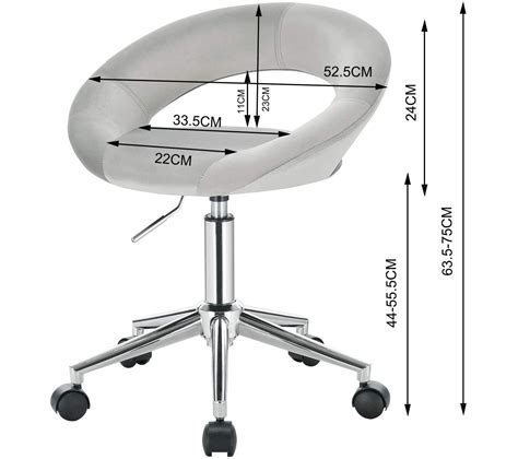 Chaise De Bureau En Velours Tabouret De Bureau Roulettes Pivotant