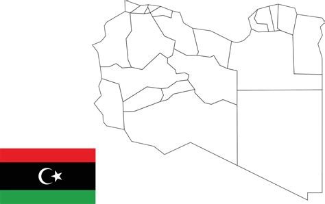 map and flag of Libya 10199279 Vector Art at Vecteezy