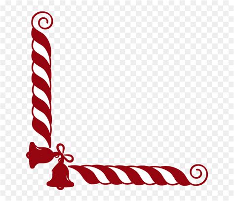 Clip Art Peppermint Border - Candy Cane Christmas Border Clipart, HD Png Download - vhv