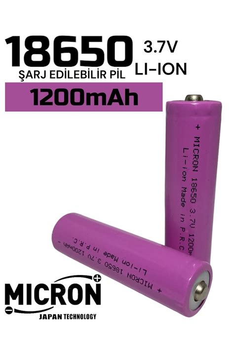 Micron Lityum Pil Batarya Mah Amper V Volt Arj