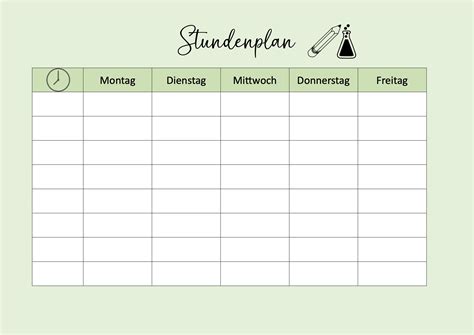 Kostenlose Stundenplan Vorlagen Word Excel Und Pdf