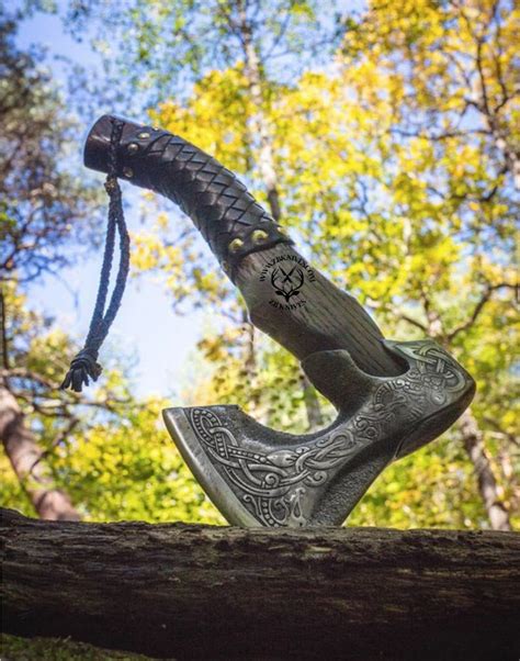 Viking Axe And Leather Axe Sheath Viking Hatchet Forged Ax Etsy