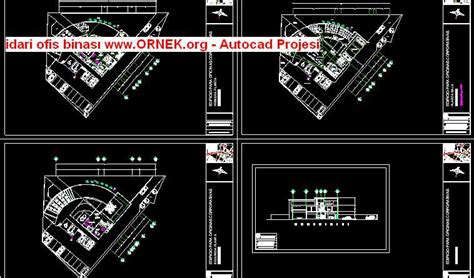 Idari Ofis Binas Dwg Projesi Autocad Projeler