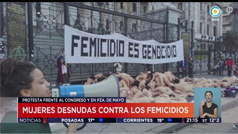 Tv P Blica Noticias Mujeres Desnudas Contra Los Femicidios Youtube