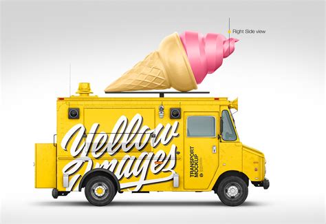 Ice Cream Food Truck Mockup Pack 6 In 1 Pack Creative Bundles