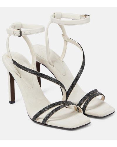 White Brunello Cucinelli Heels For Women Lyst