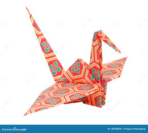 Origami Bird Papercraft Made From Recycle Paper Stock Image