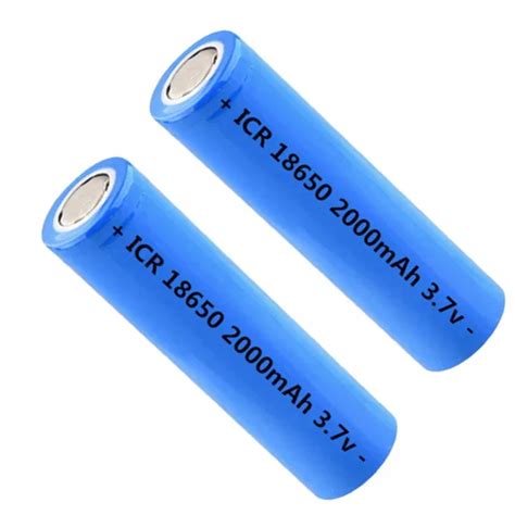 3 7V 2000mAh Li Ion 18650 Rechargeable Battery For Led Flashlight Torch