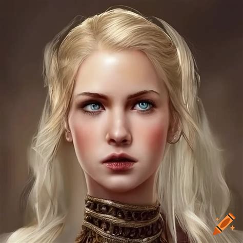 The Back Side Of A Beautiful Heavily Detailed Blonde Female Hairstyles For A Medieval Fantasy