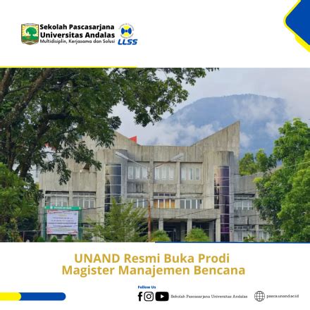 Sekolah Pascasarjana Universitas Andalas Unand Resmi Buka Prodi