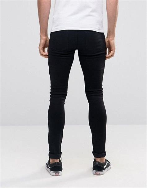 Asos Extreme Super Skinny Jeans In Black Super Skinny Jeans Super