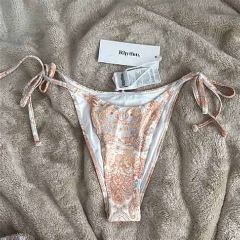Rhythm Swim Rhythm Cream And Tan Bikini Bottoms Poshmark