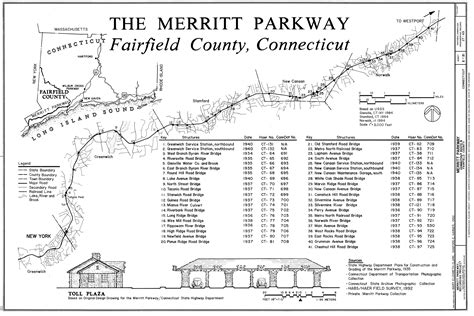 Merritt Parkway Map - Explore West Segment