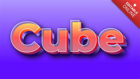 Cube | 3D Flash | Text Effect Generator