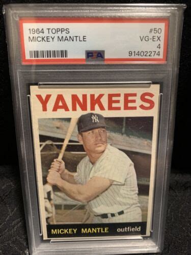 Topps Mickey Mantle Psa Vg Ex Just Graded Yankees Ebay