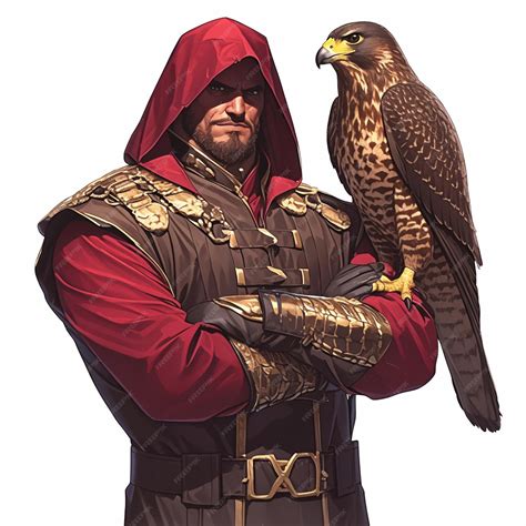 Premium Vector | Qatari Man in Traditional Falcon Trainers Gear