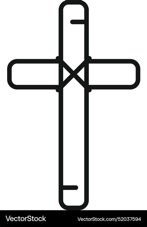 Christian cross symbol representing faith Vector Image