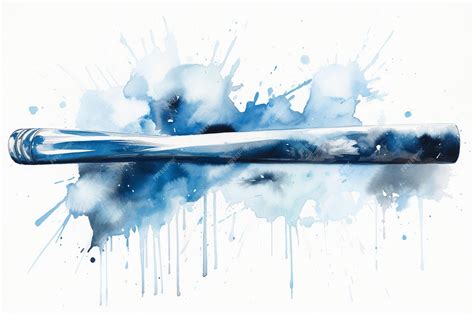 premium ai image  blue  white watercolor painting   blue