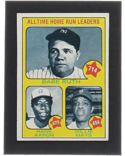 Babe Ruth Hank Aaron Willie Mays Topps All