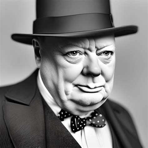 Ritratto ravvicinato di Winston Churchill · Creative Fabrica