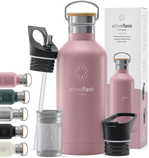 Stainless Steel Water Bottle Straw Lids Leak Proof Bpa Free