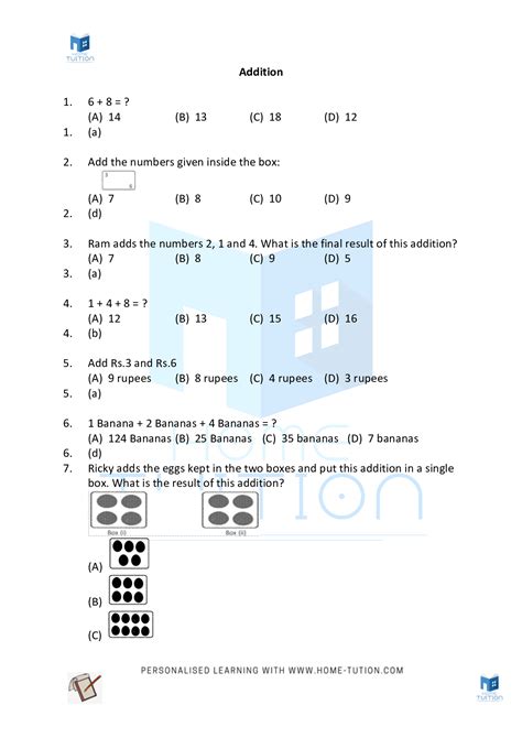 Worksheet For Class 1 Maths Chapter 3 How Much Can You Carry