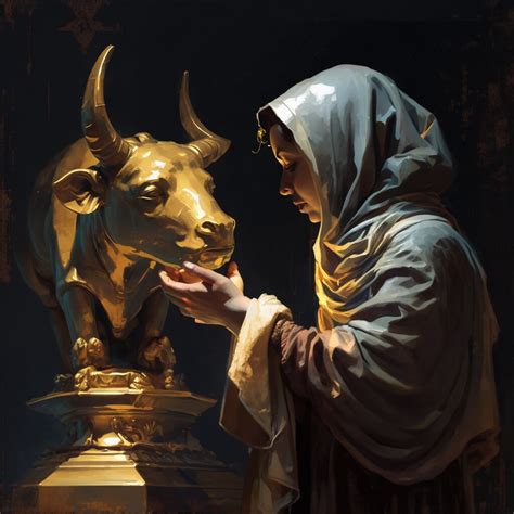 artstation  worship   golden calf