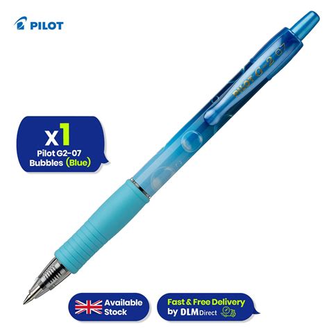 Pilot G2 07 Gel Bubble Blue Pen Blue Gel Ink 07mm Ergonomic Grip