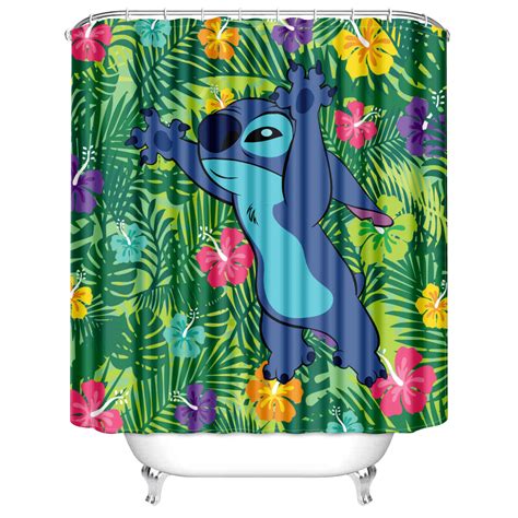 Lilo And Stitch Shower Curtain For Bathroom Decor Bath Curtains Set With