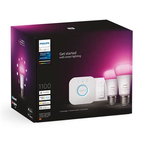 Philips Hue White and Color Ambiance Kit de démarrage E27 A60 8 W