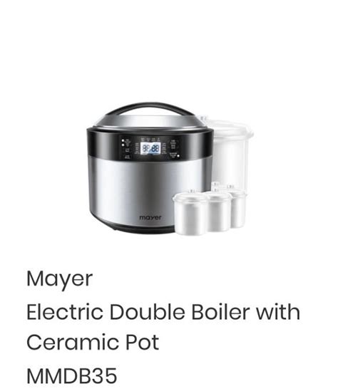 Mayer Electric Double Boiler With Ceramic Pot Tv And Home Appliances