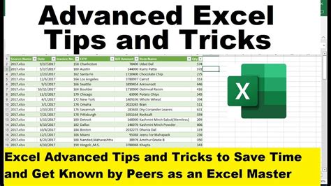 Advanced Excel Tips And Tricks Sheet Excel Tips Trick