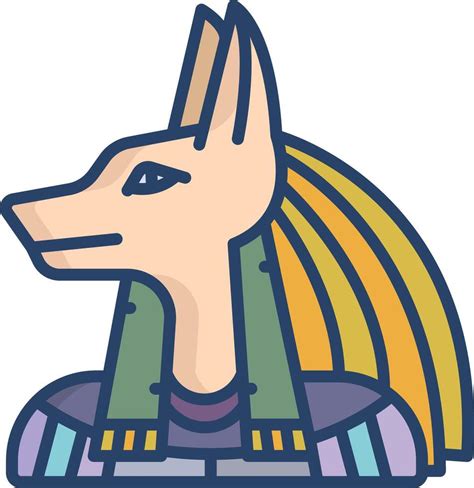 Egypt God Linear Color Illustration 45922397 Vector Art At Vecteezy