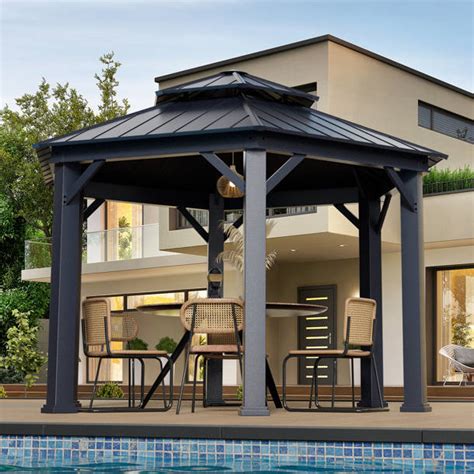 Joyside Ft W X Ft D Aluminum Patio Gazebo Wayfair