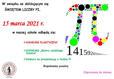 Konkurs Liczba Pi Zesp Szk Sk Rzano Odzie Owych Stylizacji I