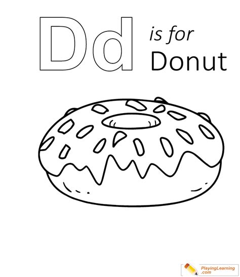 Sprinkle Donut Coloring Page