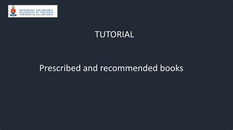 prescribed  recommended books