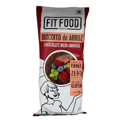 Empório Norte Sul BISC FIT FOOD ARROZ 60G CHOCOLATE MEIO AMARGO ZERO