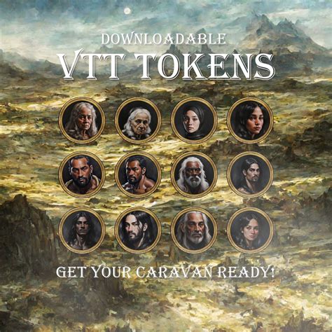 Human Bundle 4 Digital Tokens Desert Strikers VTT Pnp Roll20 Owlbear