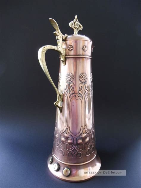 Wmf Jugendstil Karaffe Jug Kanne Floral Art Nouveau Prometheus