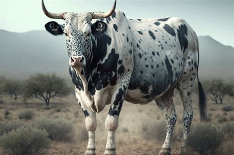 Canvas Wall Art Big Spotted Nguni Bull B X Cm