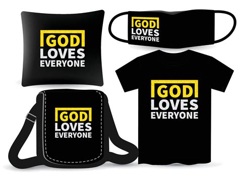 god loves  lettering design   shirt  merchandising