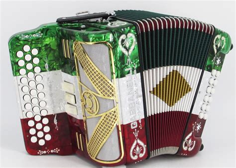 Gabbanelli M103 Red White Green - Gabbanelli Accordions