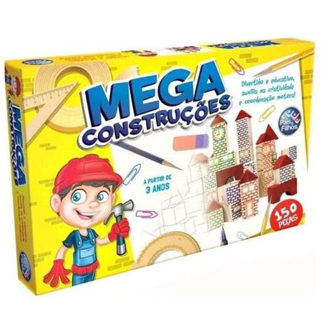 Blocos de Montar em Madeira Mega Construções Pais Filhos Brinquedos