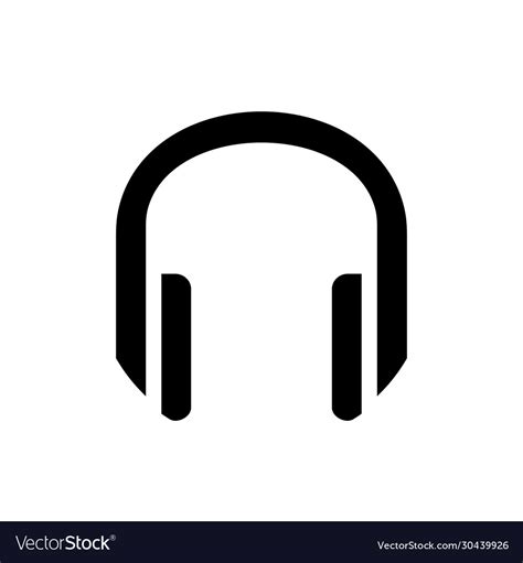 Simple Headset Icon Earphone Symbol Design Vector Image