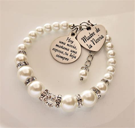 Mother of the Groom or Bride Spanish Text Wedding Bracelets | Etsy