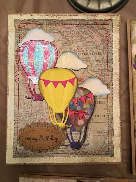 Hot Air Balloon Birthday Card Birthday Balloons Cards Handmade