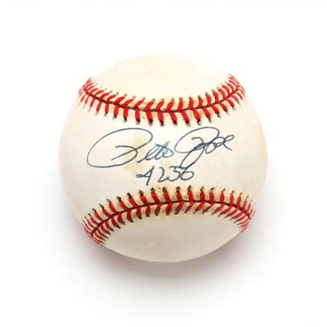 Pete Rose Autographed Baseball (Lot 1079 - Single-Owner Sports ...