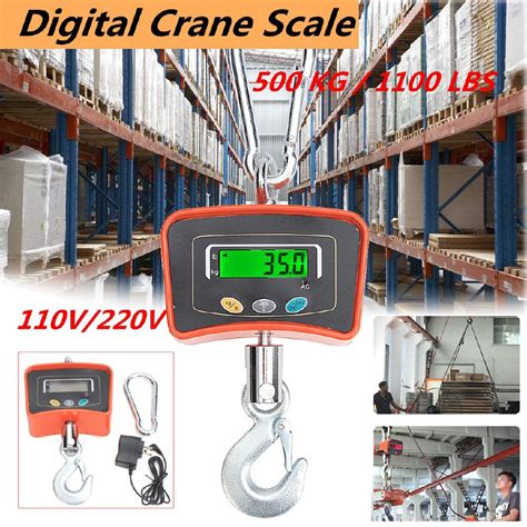 500 KG 1100 LBS Digital Crane Scale Heavy Duty Industrial Hanging